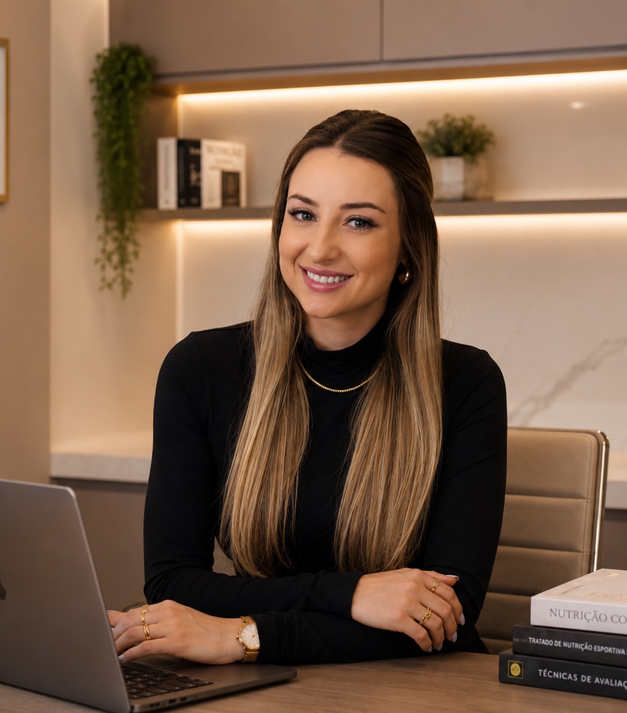 Ana Paula Semmer, nutricionista CRN-8 13507, em seu consultório em Curitiba